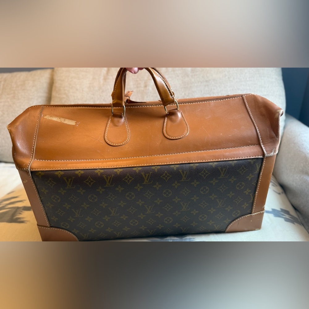 Vintage Louis Vuitton Monogram Travel Bag Steamer Doctors Bag - Rare 1970’s - Picture 7 of 14
